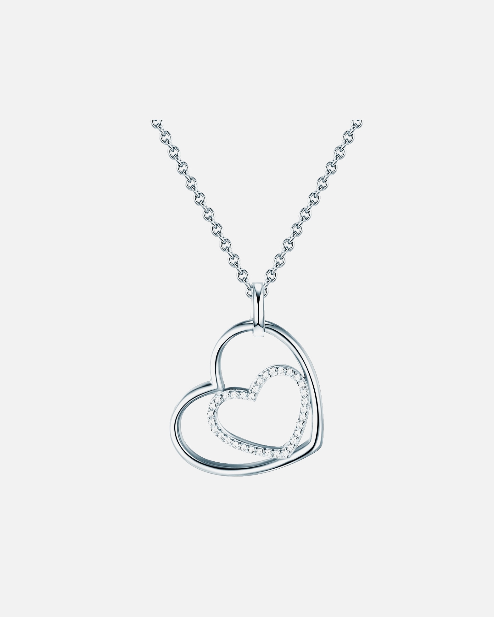 Halskette für Weiblich Rafaela Donata Kette mit Anhänger Rosévergoldet Zirkonia weiß 42,0 cm Basiskette + 5,0 cm Verlängerung