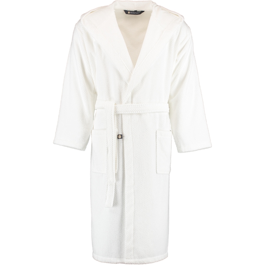 Rhomtuft Bademäntel unisex Kapuze Baronesse weiß - 01 L Weiss