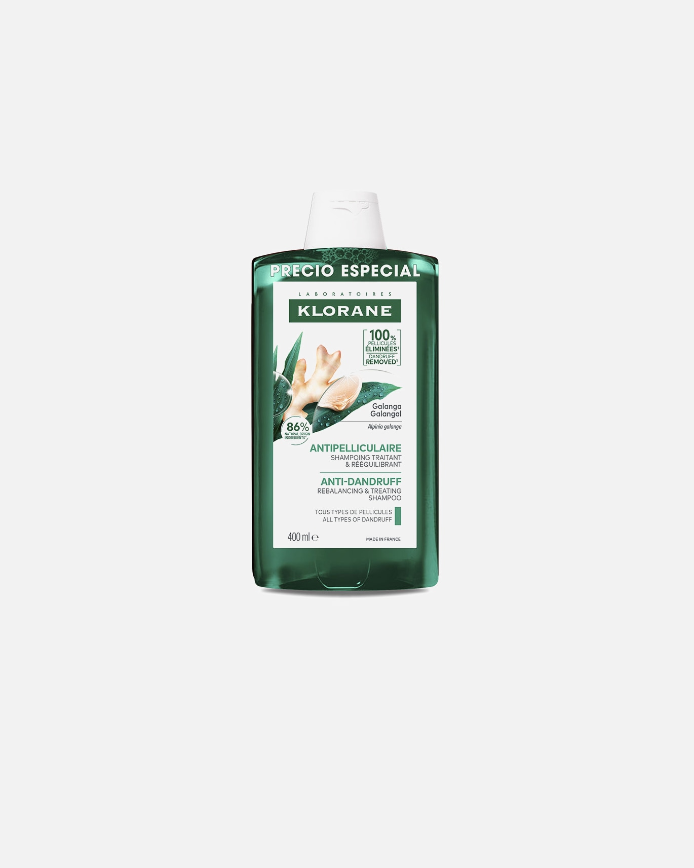 Shampoo für Unisex Klorane GALANGA ausgleichendes und pflegendes Anti-Schuppen-Shampoo 400 ml
