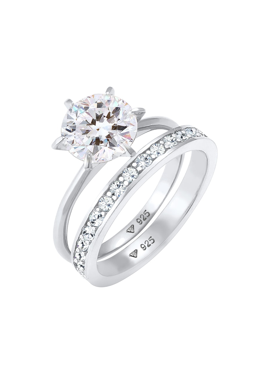 Elli Eternity Set 925 Silber, mit Kristallen von Swarovski 52 Damen