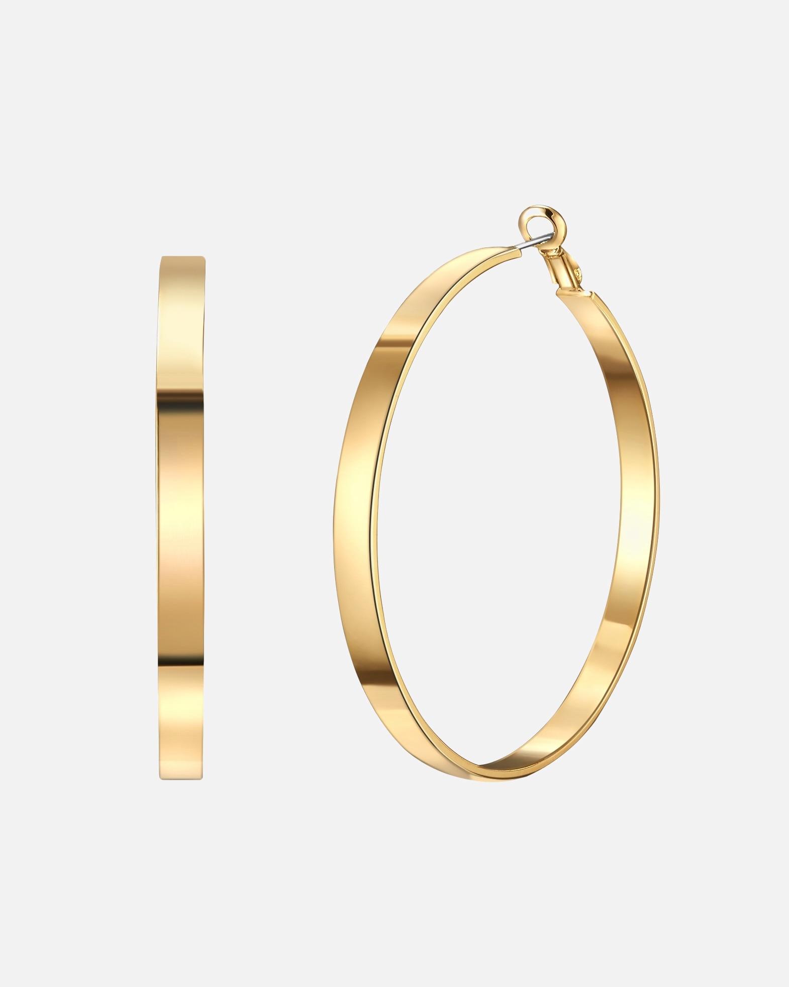Creolen für Weiblich Lulu & Jane Creolen Metall-Legierung in Gelbgold 59,9 mm
