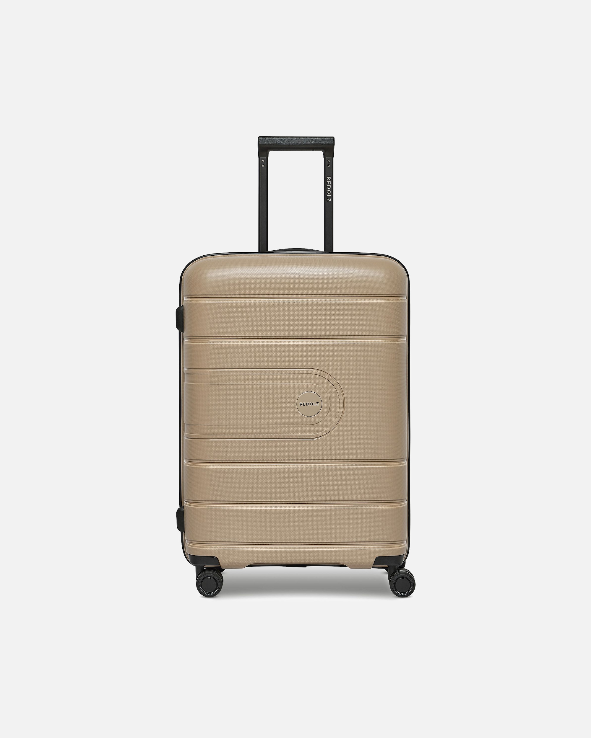 Trolley für Männlich Redolz Essentials 11 4 Rollen Trolley 66 cm mit Dehnfalte beige