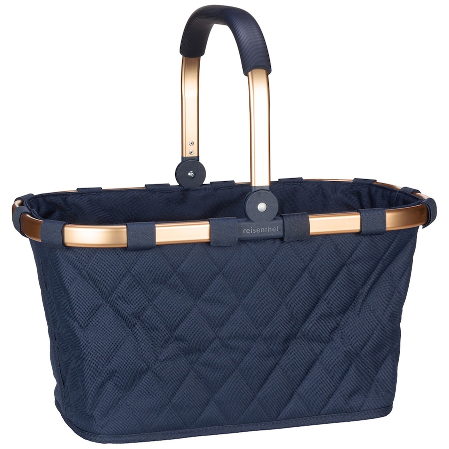 Reisenthel Einkaufstasche carrybag special edition Rhombus Midnight Gold Schwarz Damen
