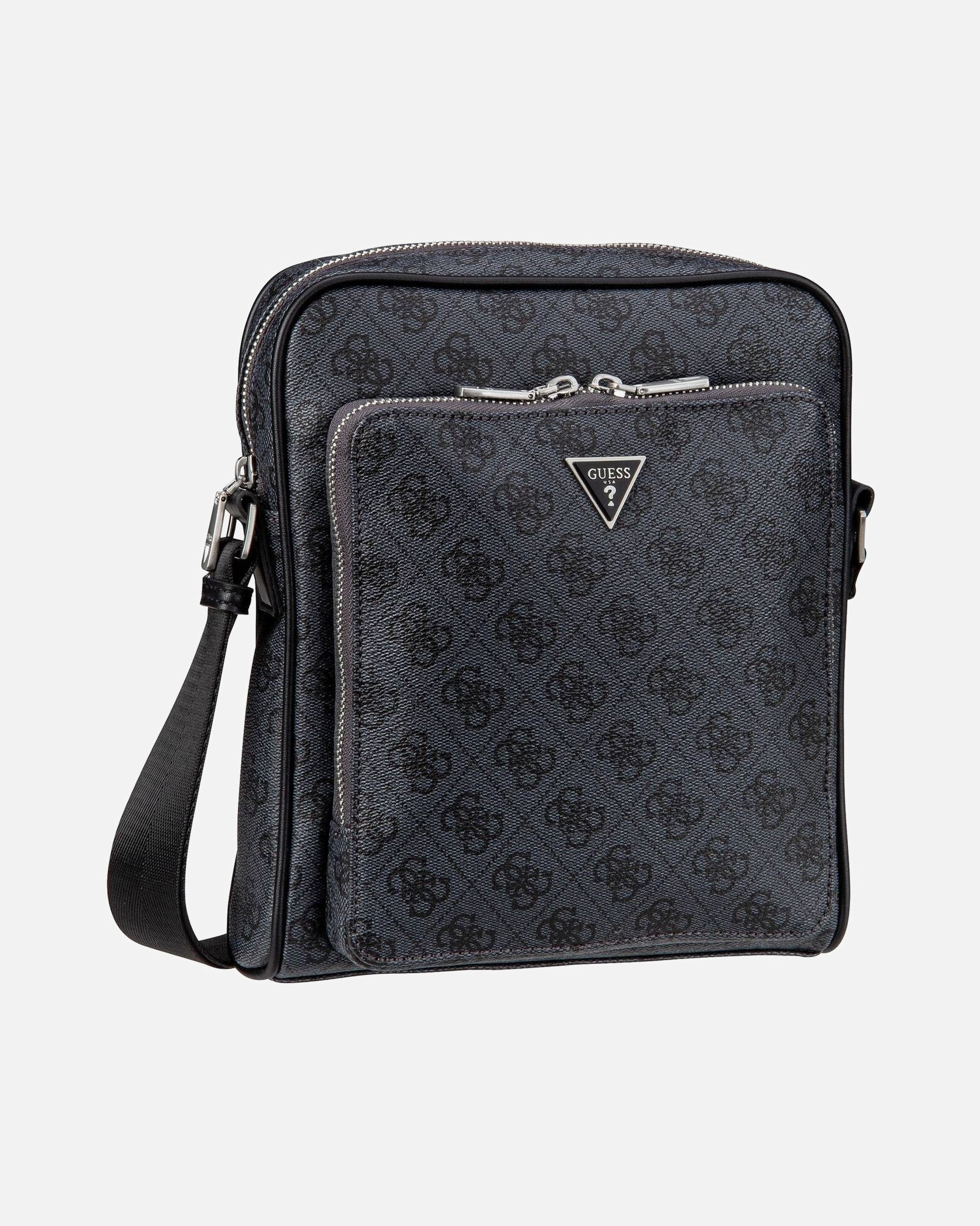 Umhängetasche für Männlich Guess Bodybag Milano 4G Eco Top Zip Black