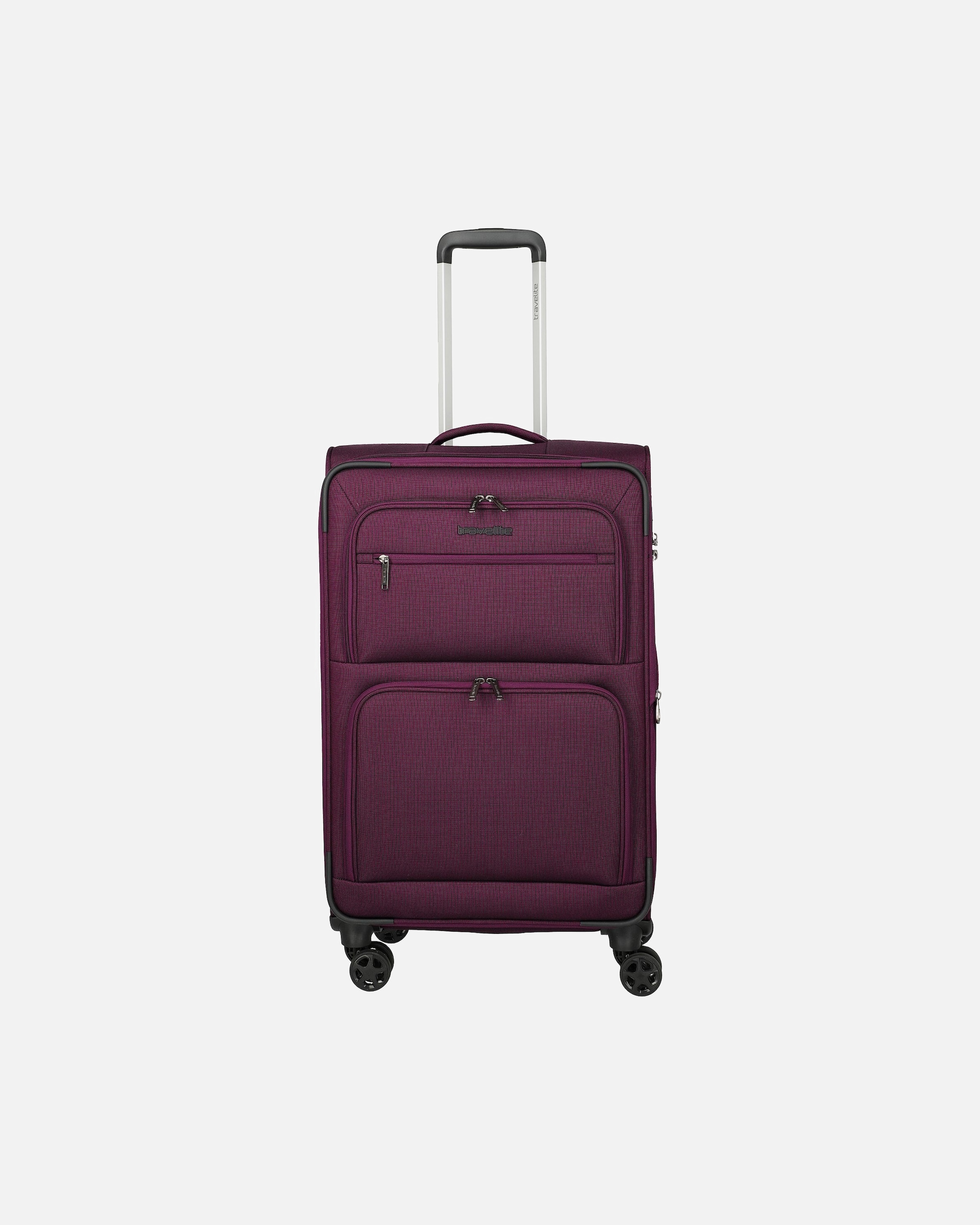 Trolley für Männlich Travelite Cubis 4 Rollen Trolley M 72 cm berry