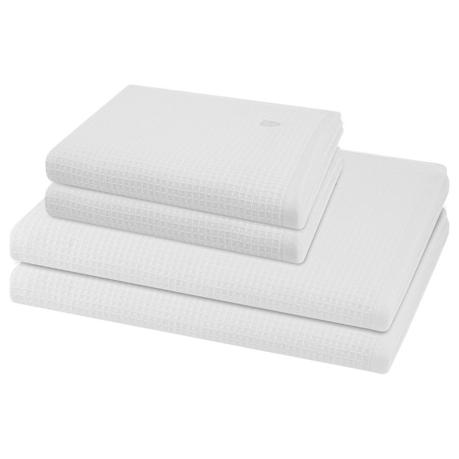 ROSS Handtuch-Set Pique (4-teilig) Ecru Weiss