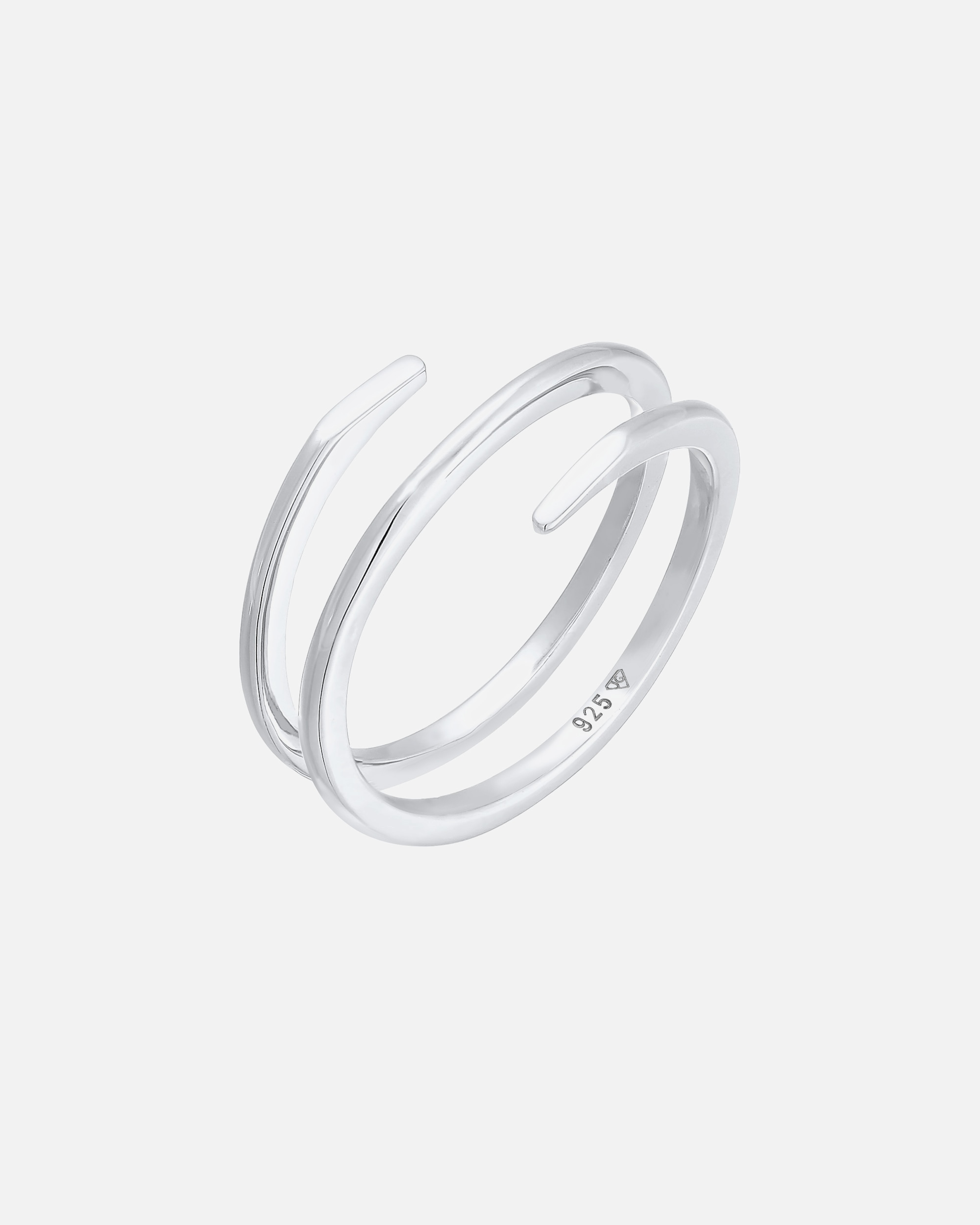 Ring für Weiblich Elli Wickelring Twist Fein 925 Silber 52