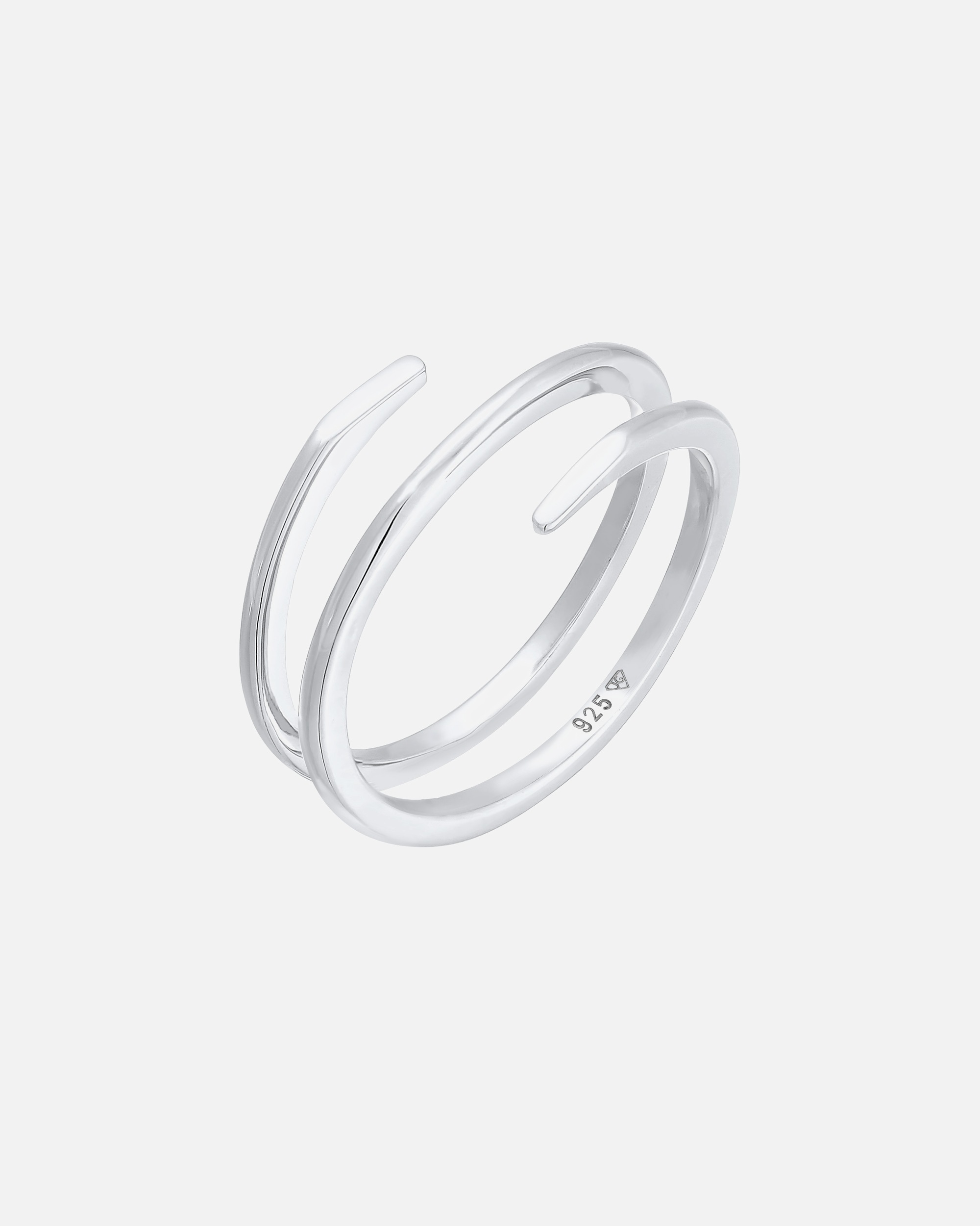 Ring für Weiblich Elli Wickelring Twist Fein 925 Silber 54