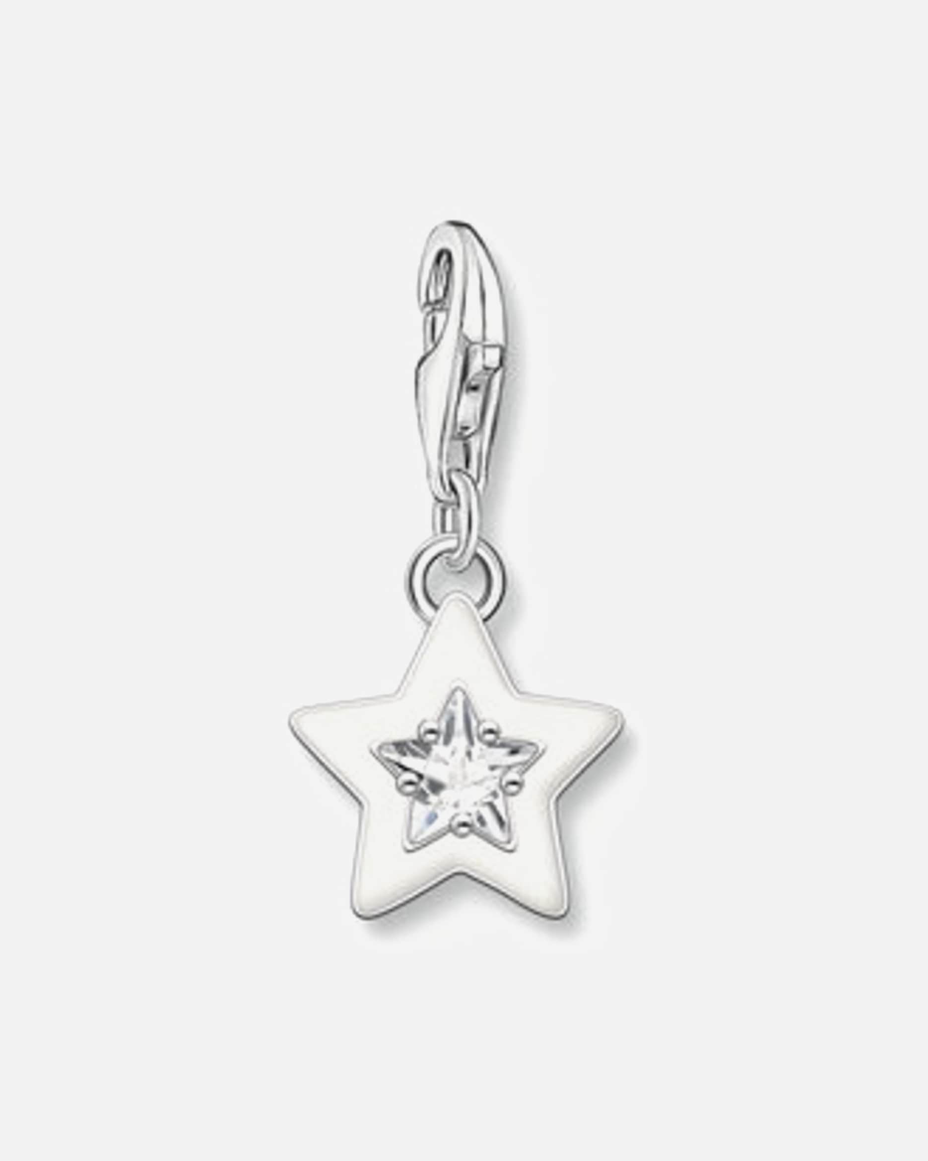 Anhänger für Weiblich Thomas Sabo Charm 925er Silber, Emaille weiß