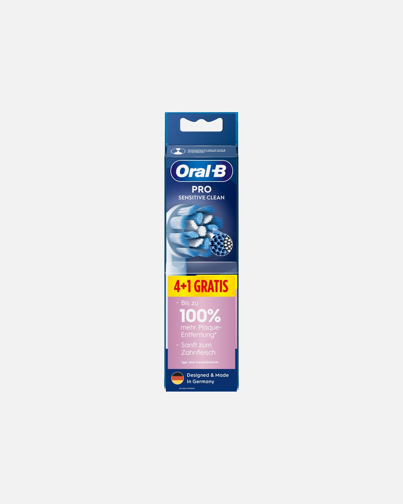 Elektrische Zahnbürste für Unisex Oral-B Pro Sensitive Clean Aufsteckbürsten 4+1 Gratis 1 Stück