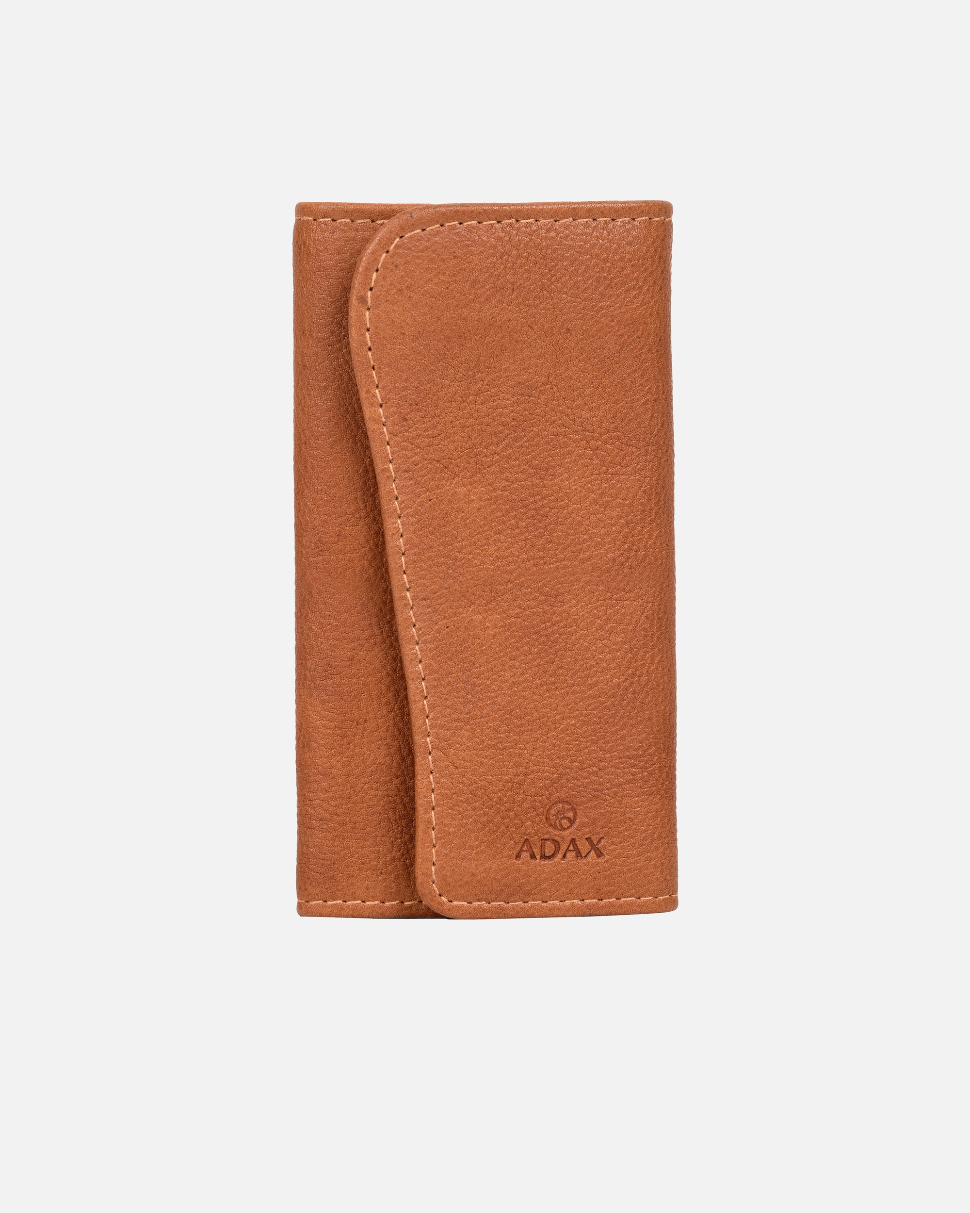 Etui für Unisex Adax Schlüsseletui Bremen Peter mit Haken Cognac