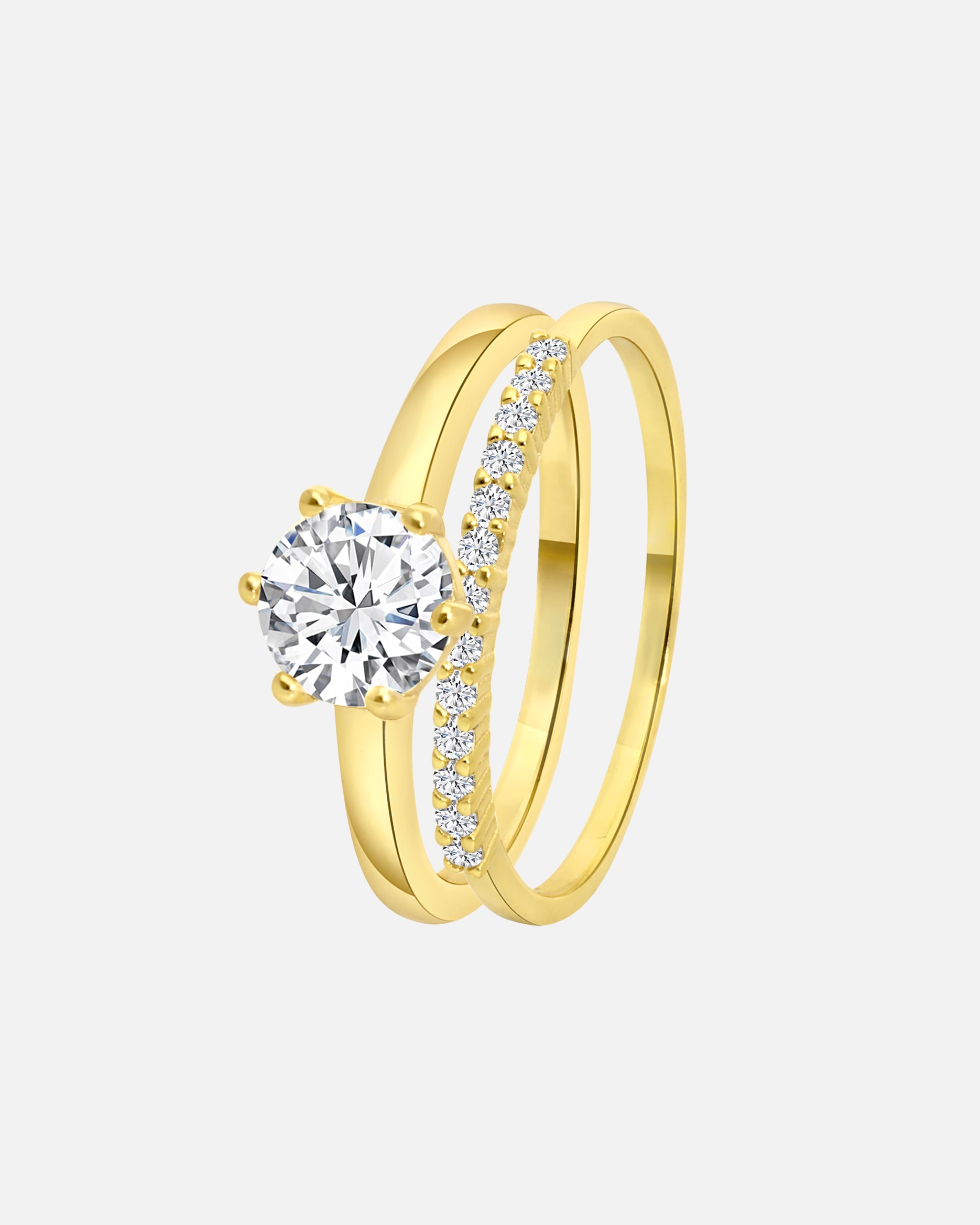Ring für Weiblich Lucardi Silberring Gold - 47mm