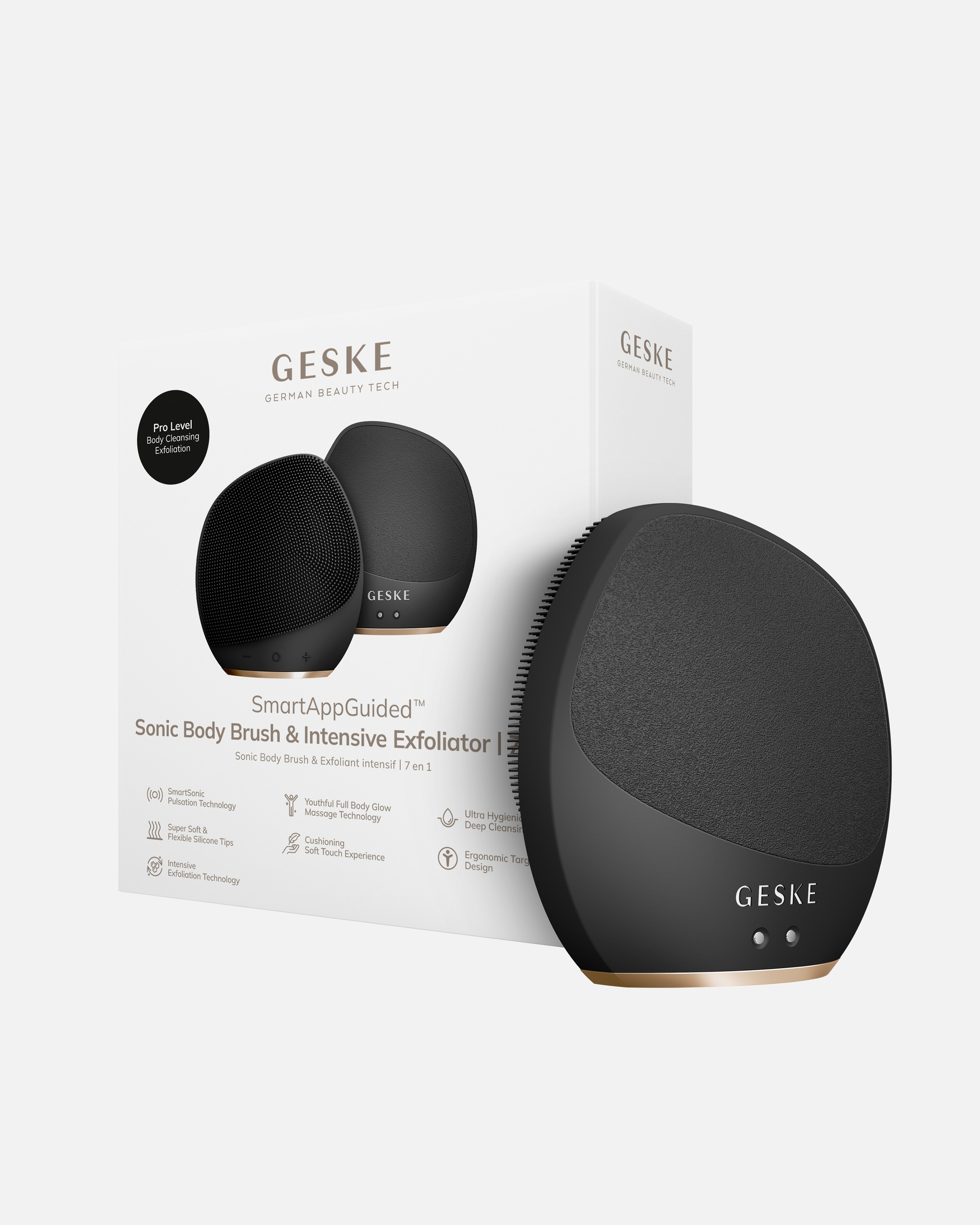 Multifunktionsgerät für Unisex GESKE GESKE Sonic Body Brush & Intensive Exfoliator | 7 in 1 Gray