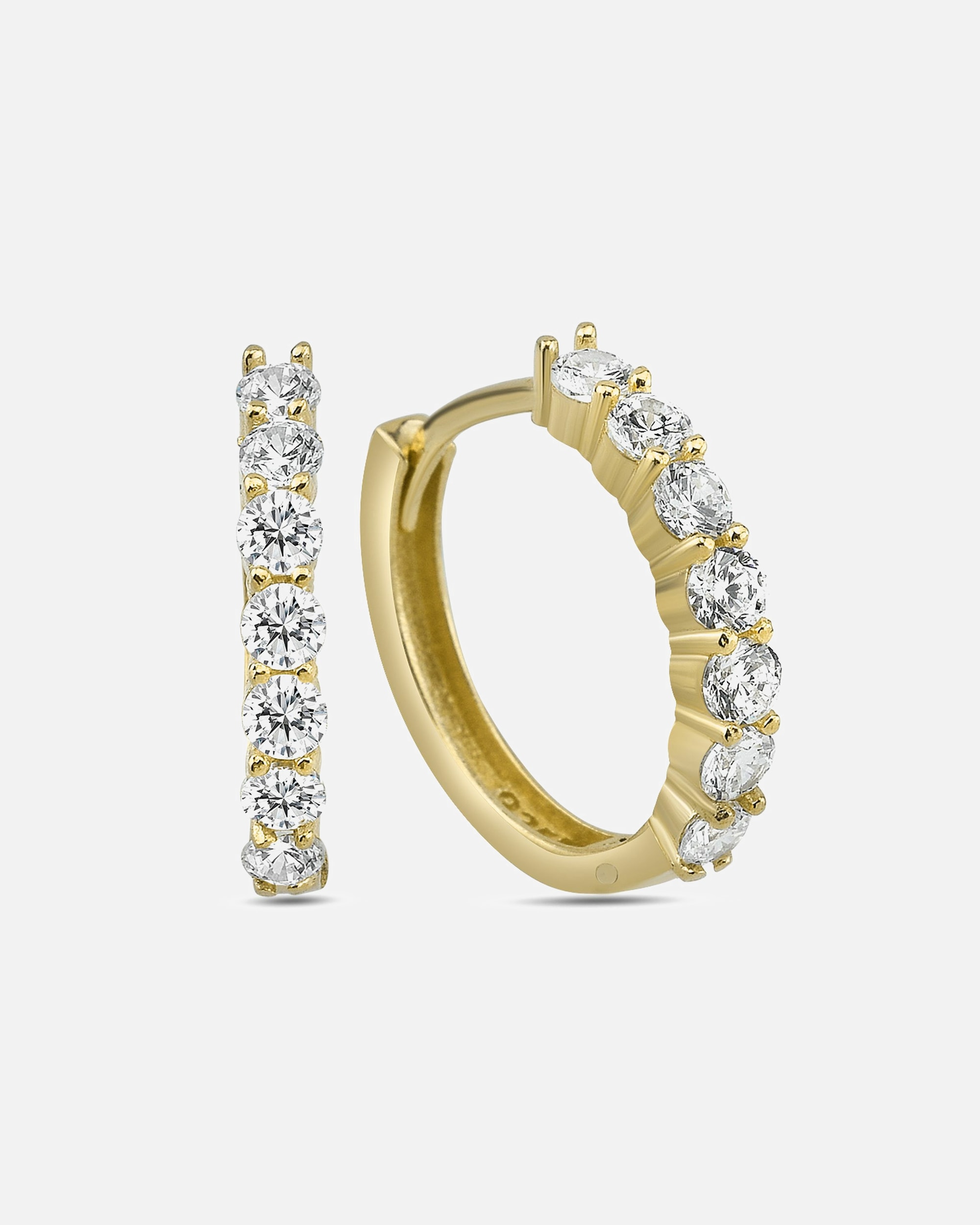 Creolen für Weiblich dKeniz Ohrringe 925/- Sterling Silber Zirkonia weiß Gold