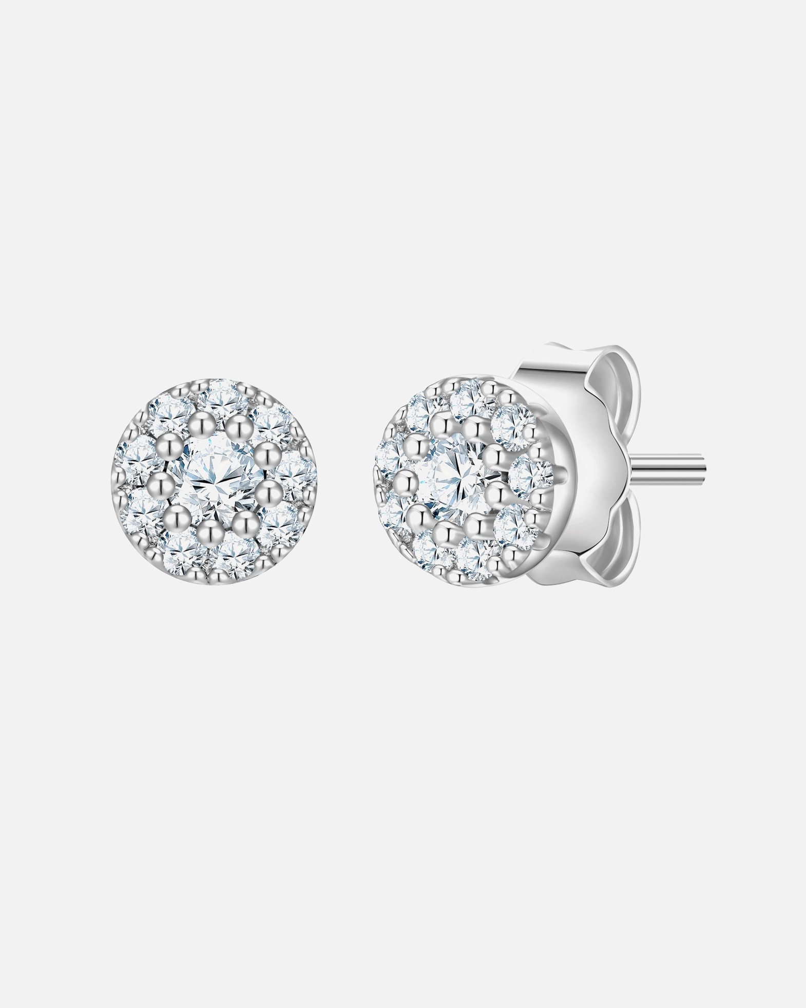Ohrringe für Weiblich Glanzstücke München Ohrstecker aus Sterling Silber in Silber mit Zirkonia 4,1 mm