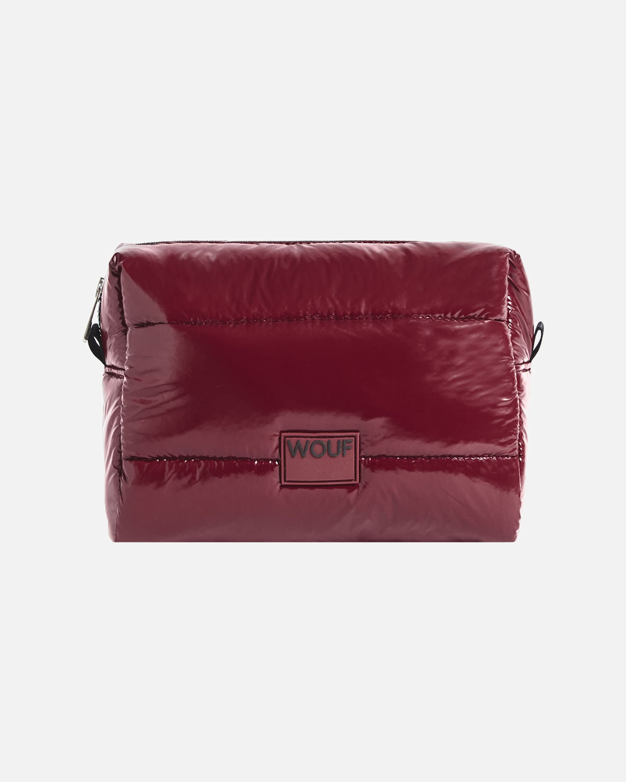Kulturtasche für Weiblich Wouf Quilted Kulturbeutel burgundy glossy