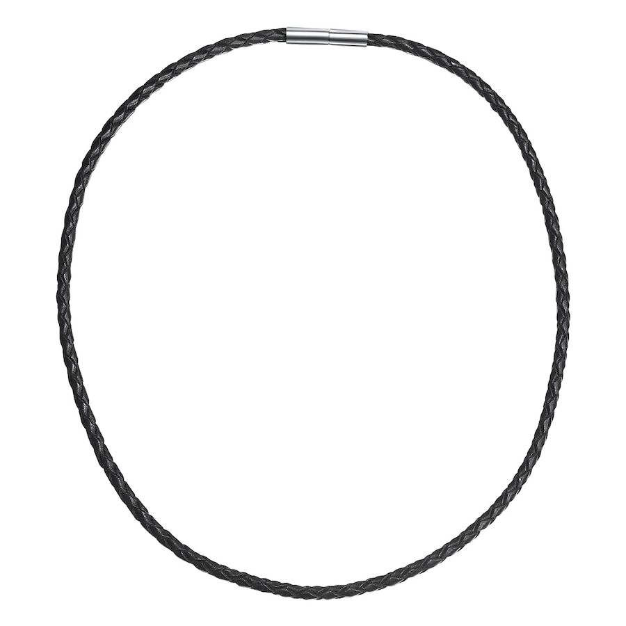 Rafaela Donata Leder-Kette Echtleder in Schwarz 42 cm Damen
