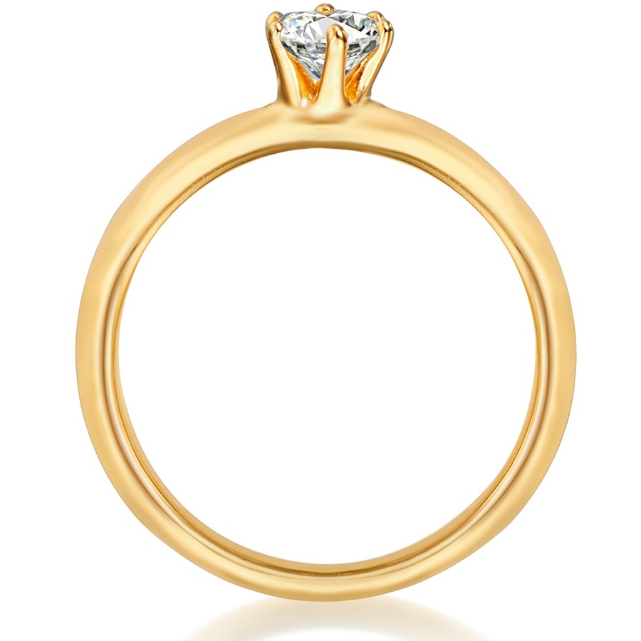 Trilani Ring aus Sterling Silber in gelbgold mit Zirkonia 62 Damen