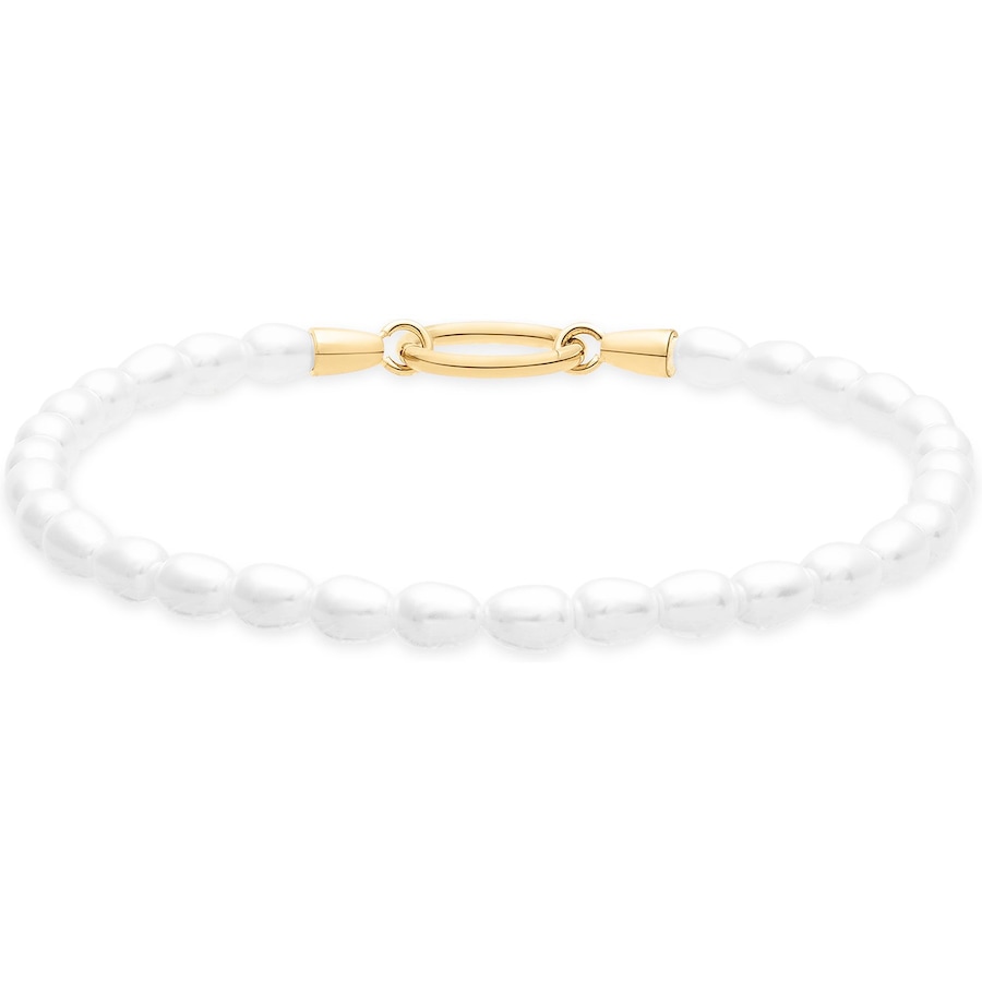 Tamaris Armband Edelstahl, Perle gold Damen