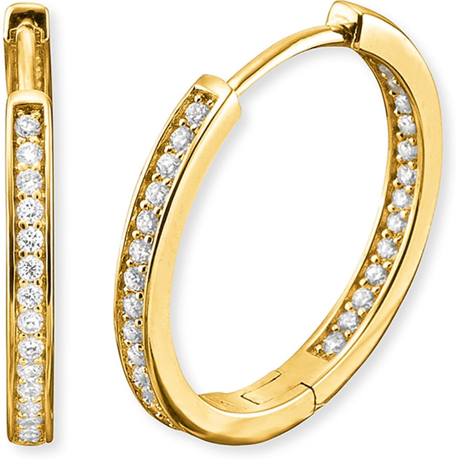 Engelsrufer Creolen 925er Silber, Farbstein One Size Damen