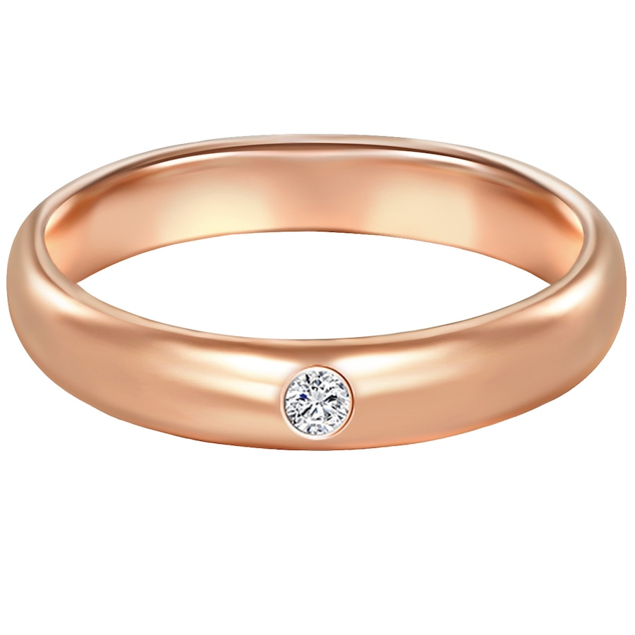 Trilani Ring aus Sterling Silber in Roségold mit Zirkonia 60 Damen