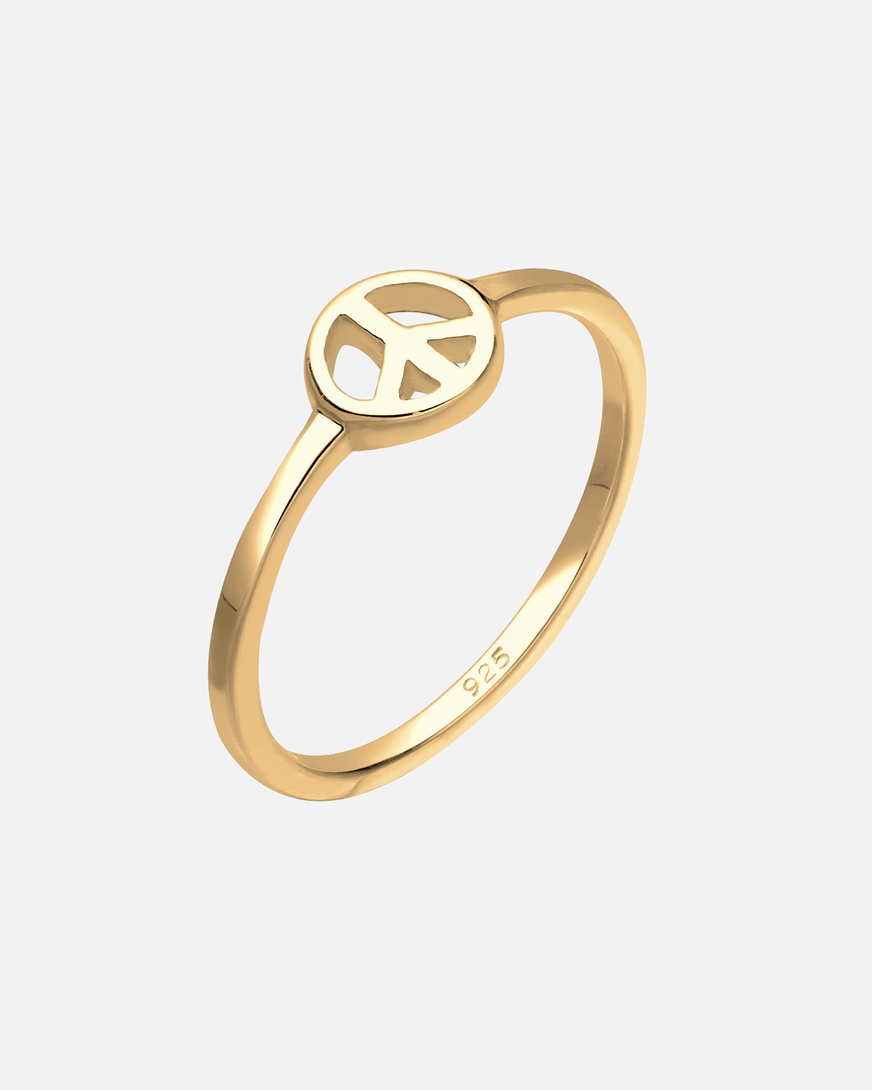 Ring für Weiblich Elli Peace Frieden Symbol 925 Sterling Silber 54