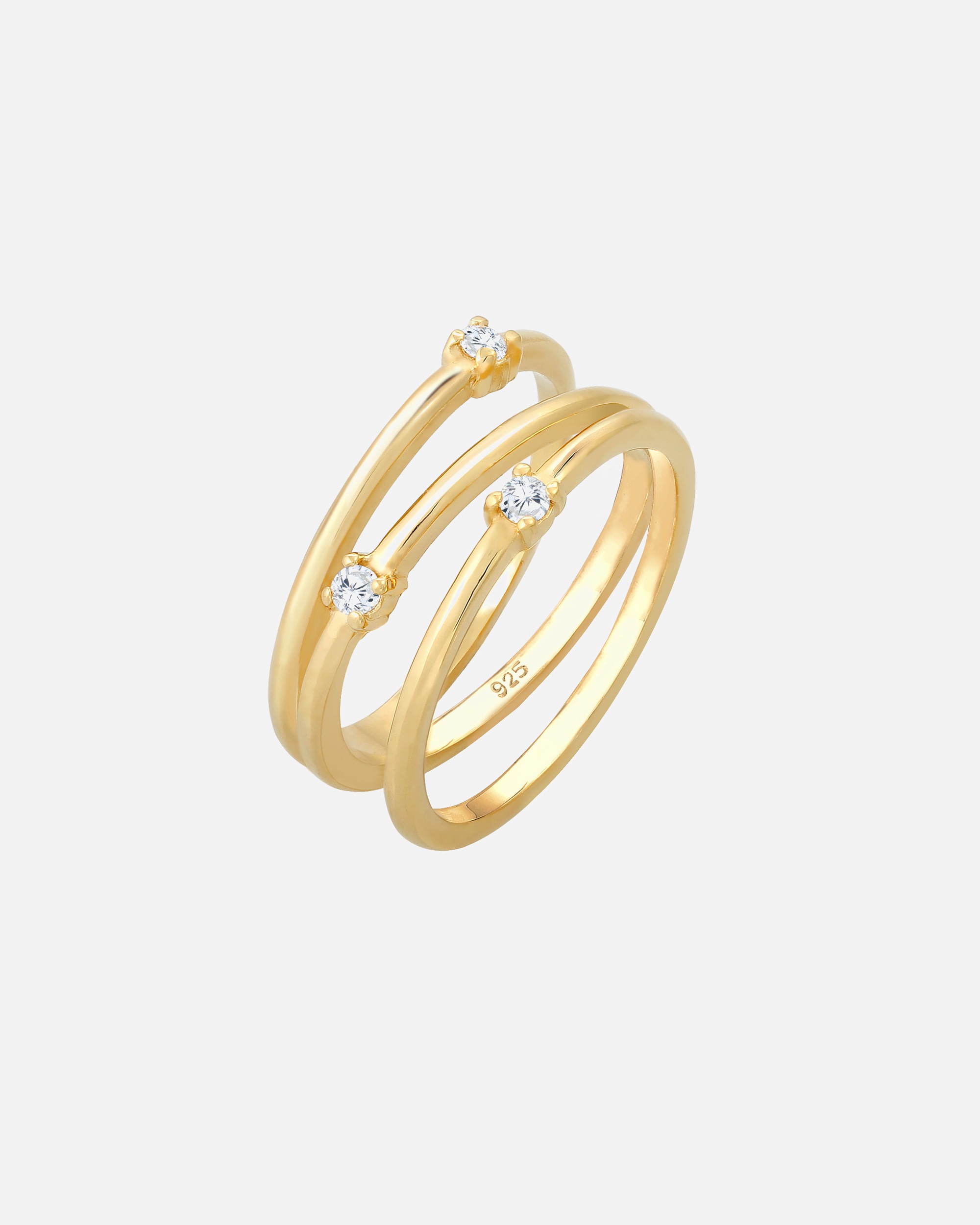 Ring für Weiblich Elli Wickelring Filigran Zirkonia Trend 925 Silber 56