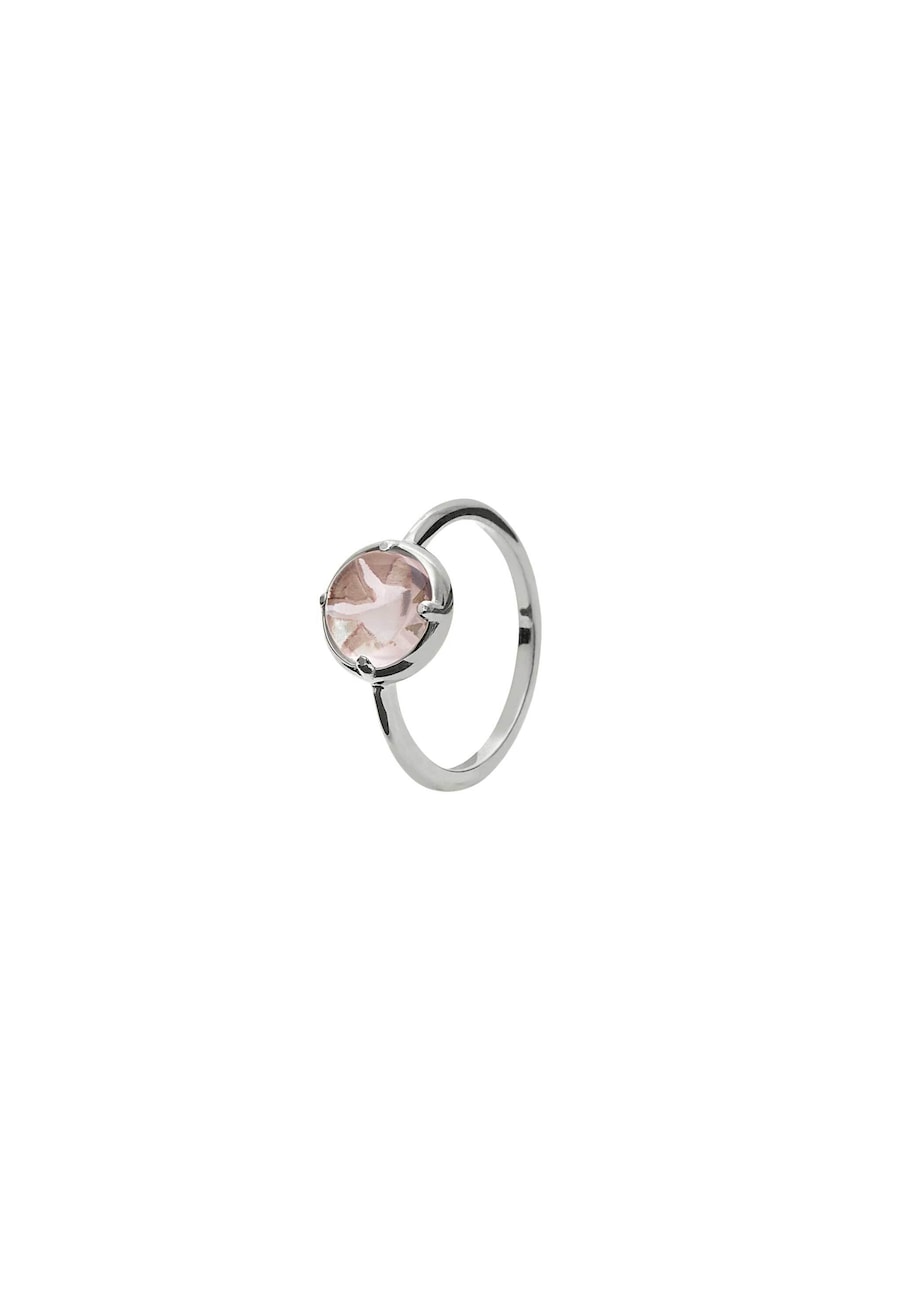 Stilnest Instants of Love Ring Rosenquarz 925 Sterling Silber 60 Damen