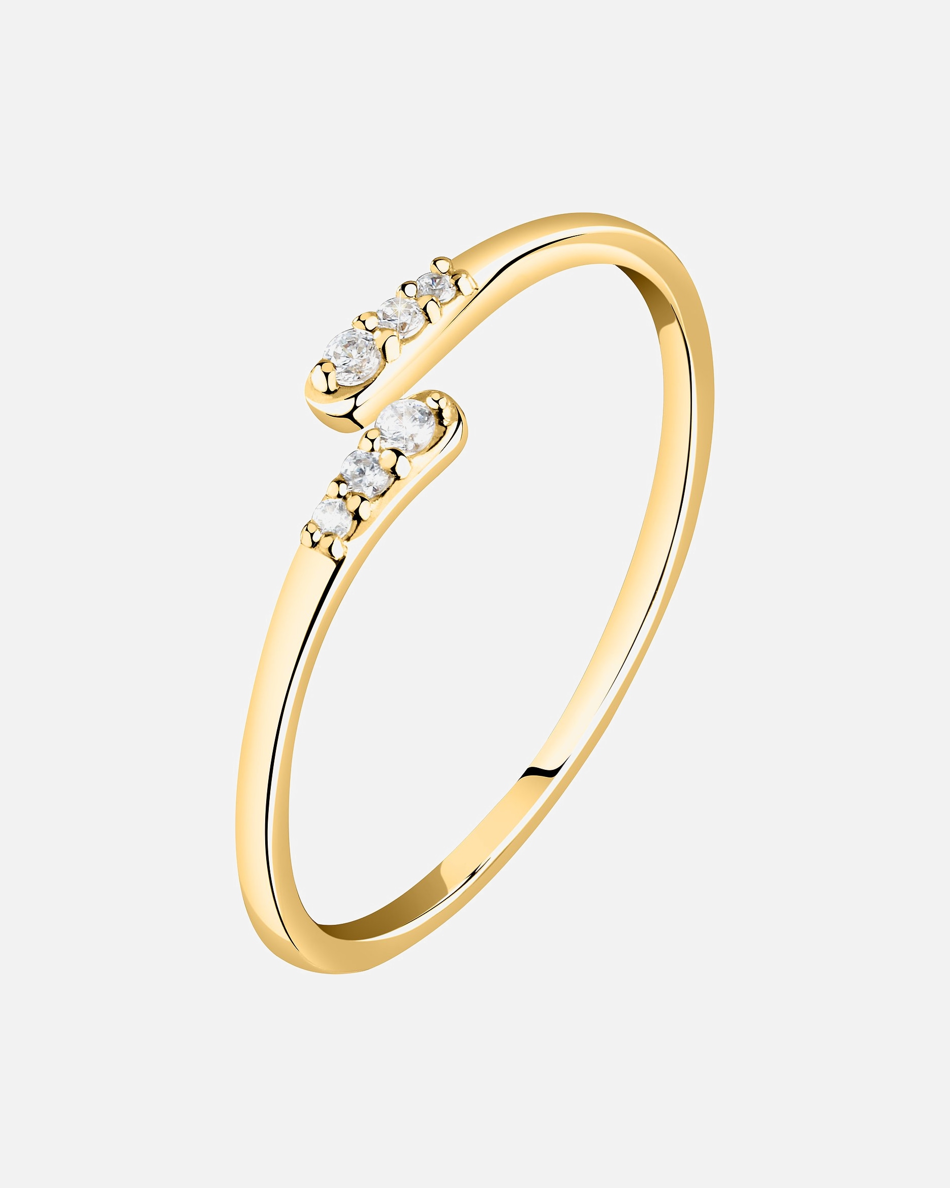 Ring für Weiblich Live Diamond Damenring 375er Gelbgold, recycelt 56