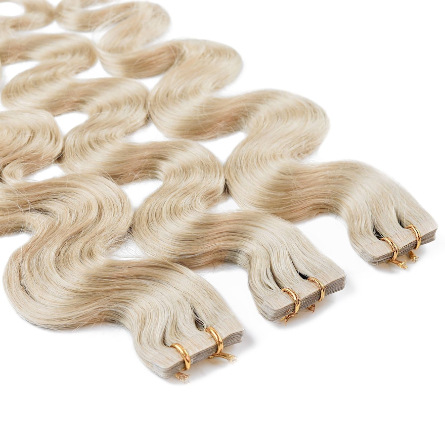 hair2heart Tape Extensions Echthaar #10/1 Hell-Lichtblond Asch 40cm Nude Damen