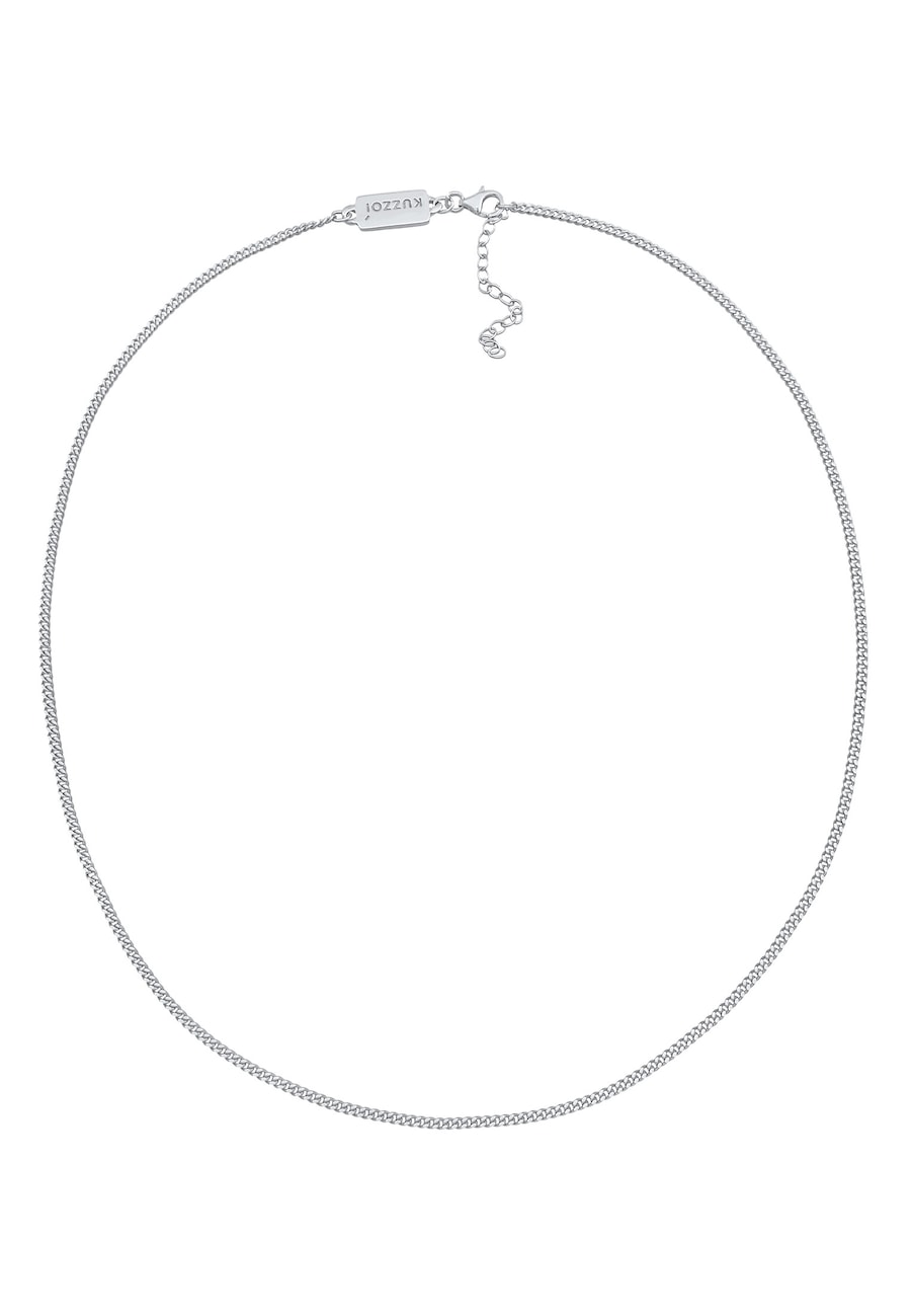 KUZZOI Herren Panzerkette Basic Fein 925 Silber 50