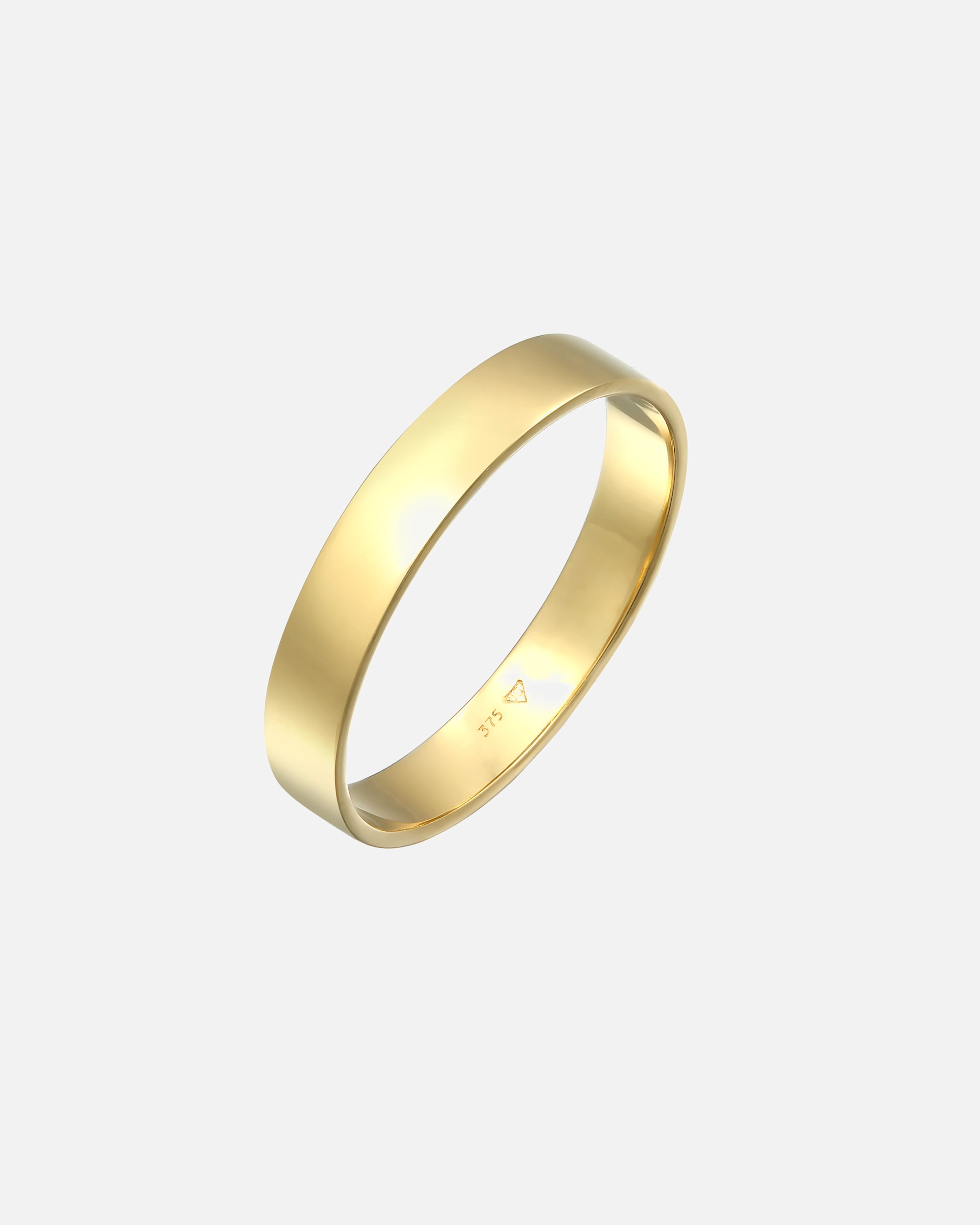 Ring für Männlich KUZZOI Bandring Herrenring Freundschaftsring 375 Gelbgold 64