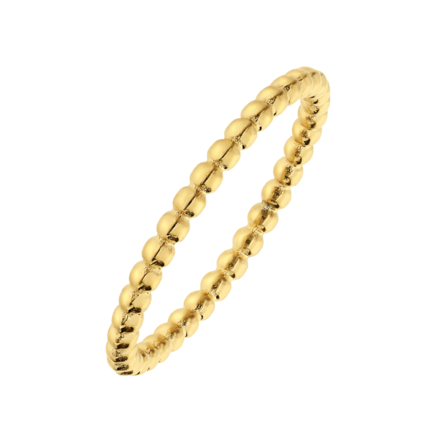 Lucardi Ring Stahl Gold - 53mm Damen