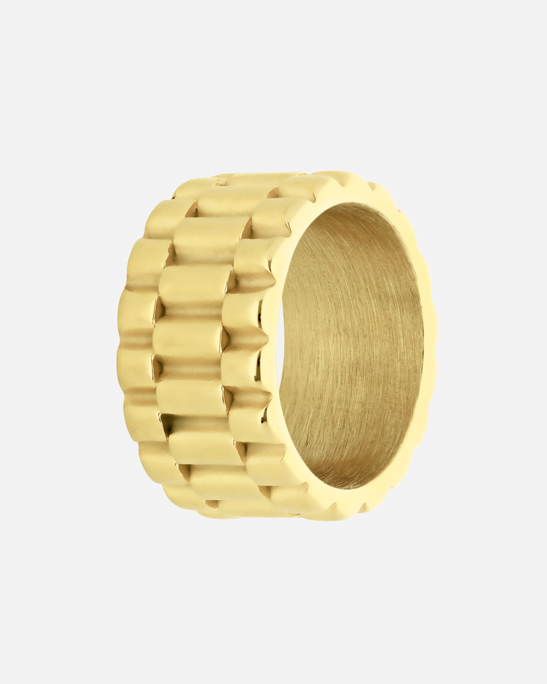 Ring für Männlich Lucardi Ringe Stahl - goldfarbig 66mm