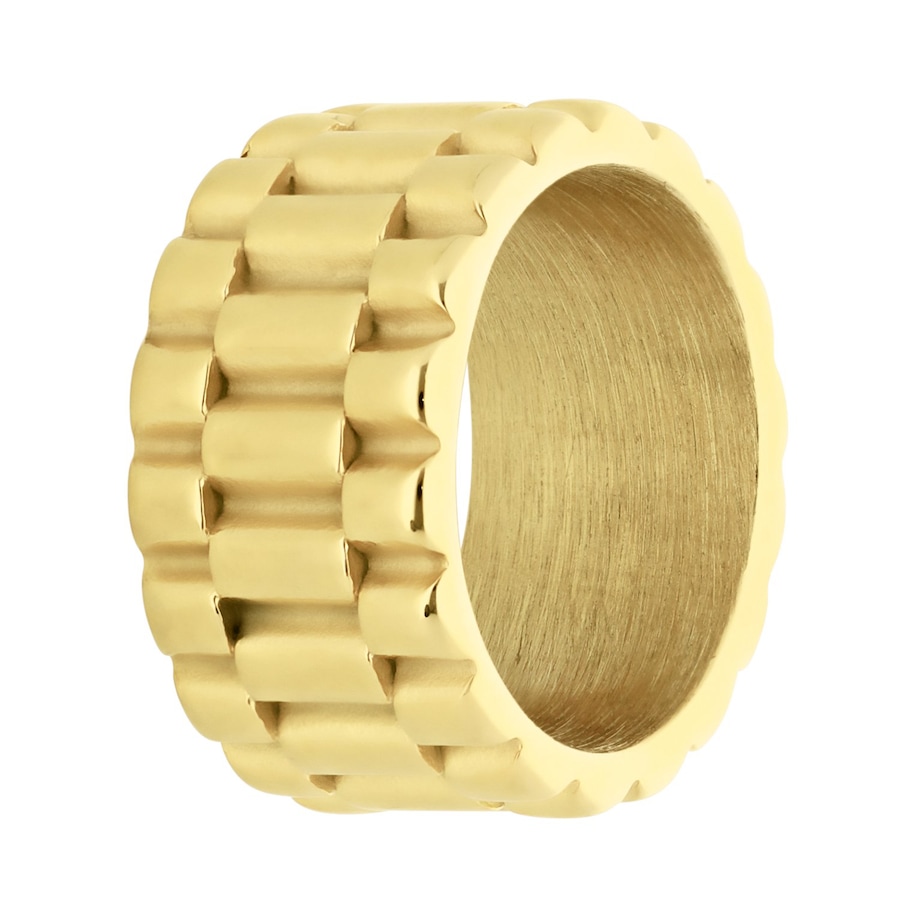 Lucardi Ringe Stahl - goldfarbig 66mm Herren