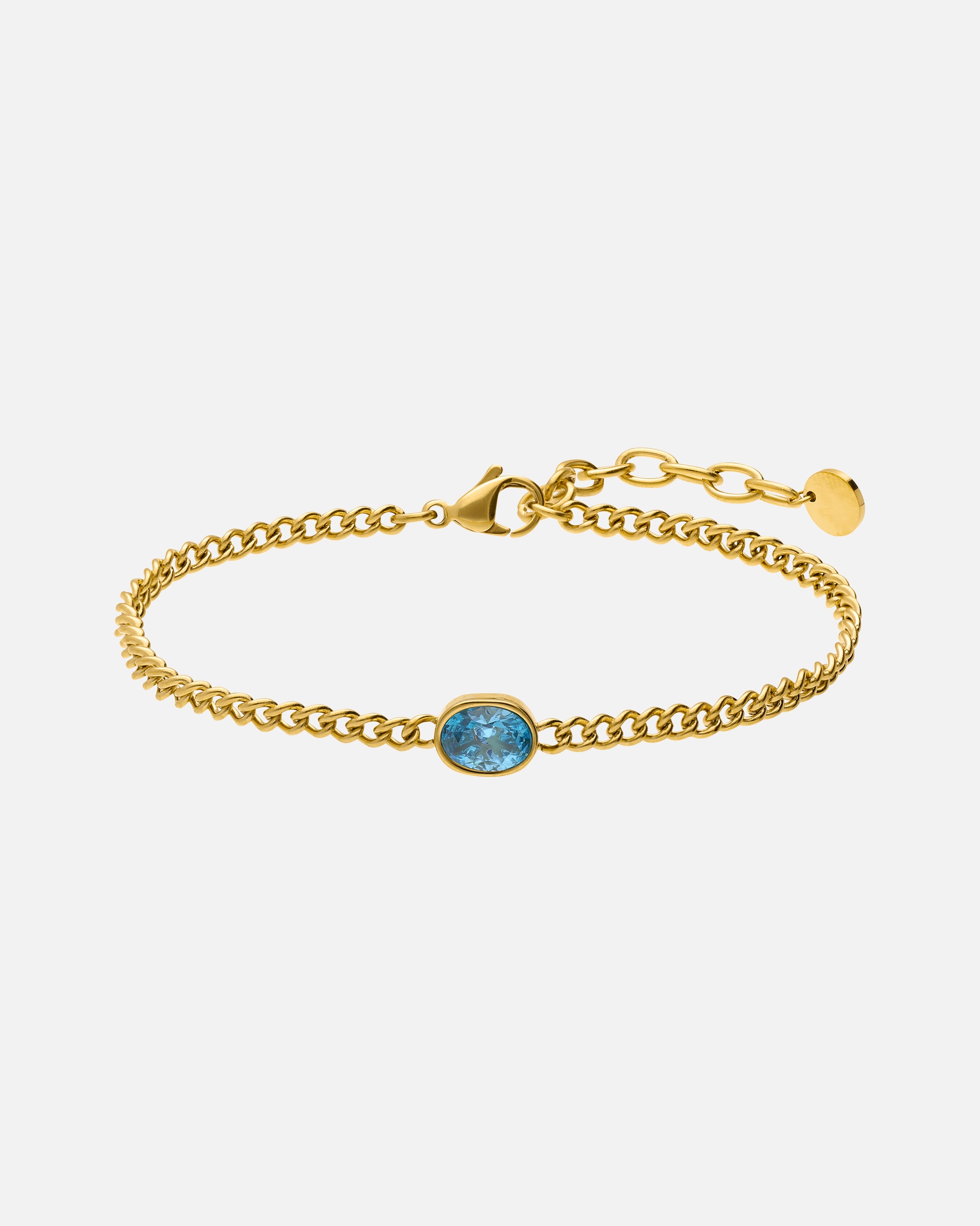 Armband für Weiblich Lucardi Armband Stahl 20 cm Hellblau