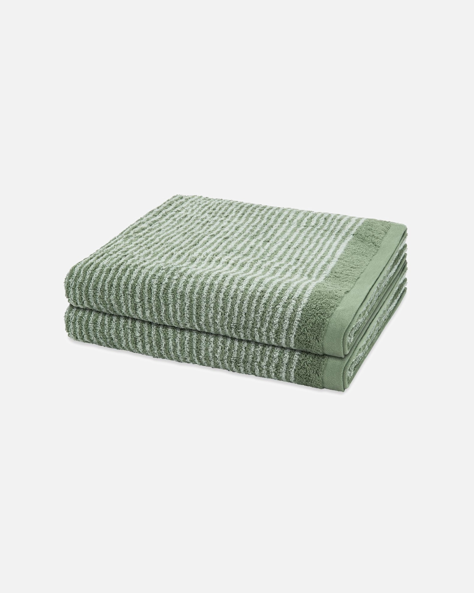 Handtuch für Unisex ROSS Duschtuch-Set Stripes (2er Set) Grün