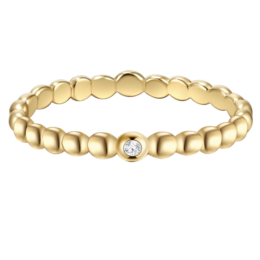 Glanzstücke München Ring aus Sterling Silber in gelbgold mit Zirkonia 52 Damen