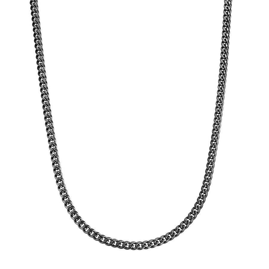 True Rebels Halskette aus Edelstahl in schwarz 50 cm Herren