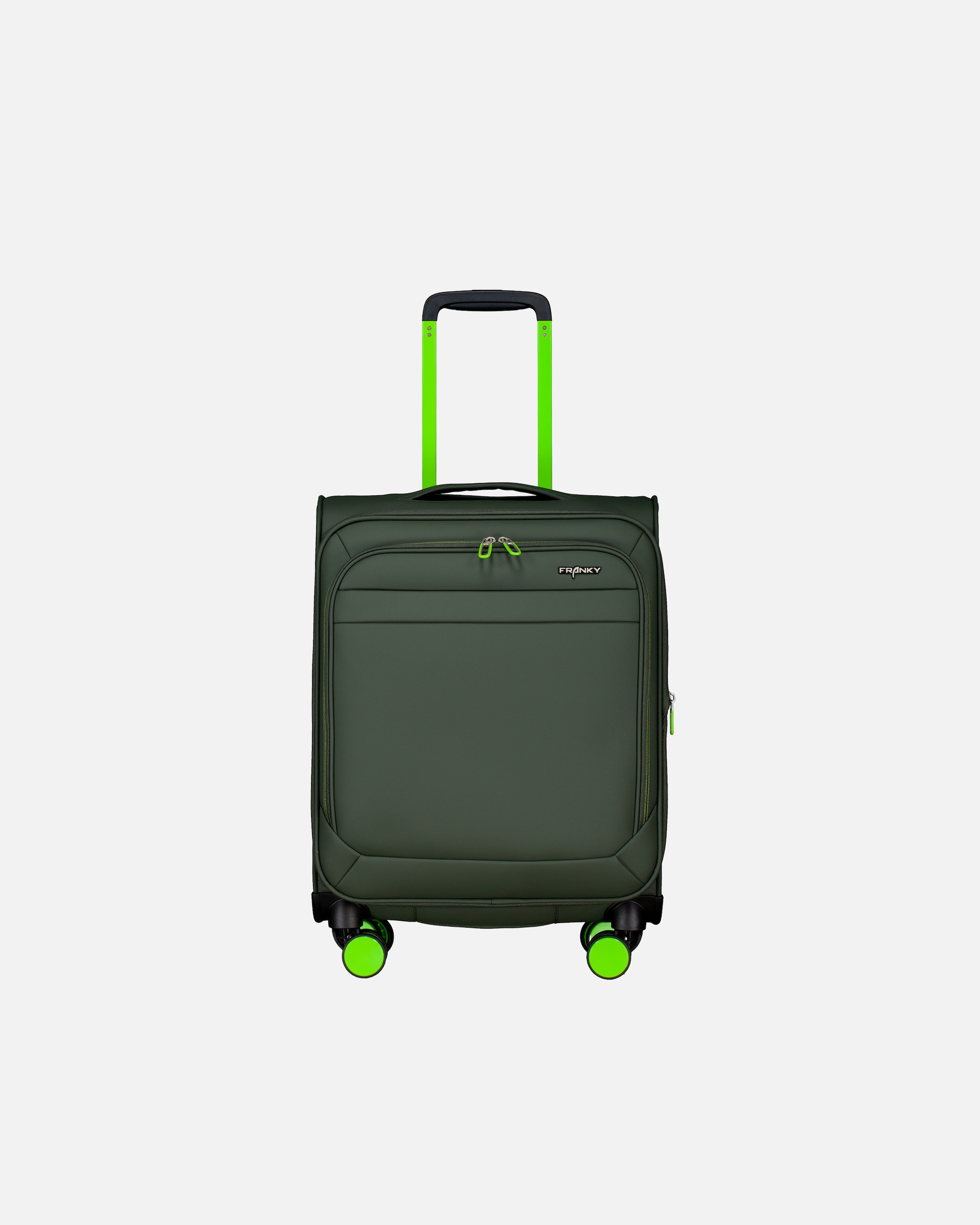 Koffer für Unisex Franky Koffer T27 erweiterbar Größe 55 cm Olive Neon Green