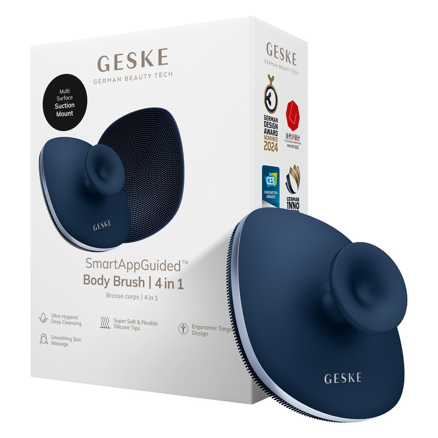 GESKE Body Brush | 4 in 1 Design mit Metallring Reinigungsbürste Midnight