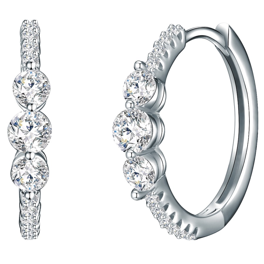 Trilani Creolen Sterling Silber Zirkonia in 17,7 mm Damen