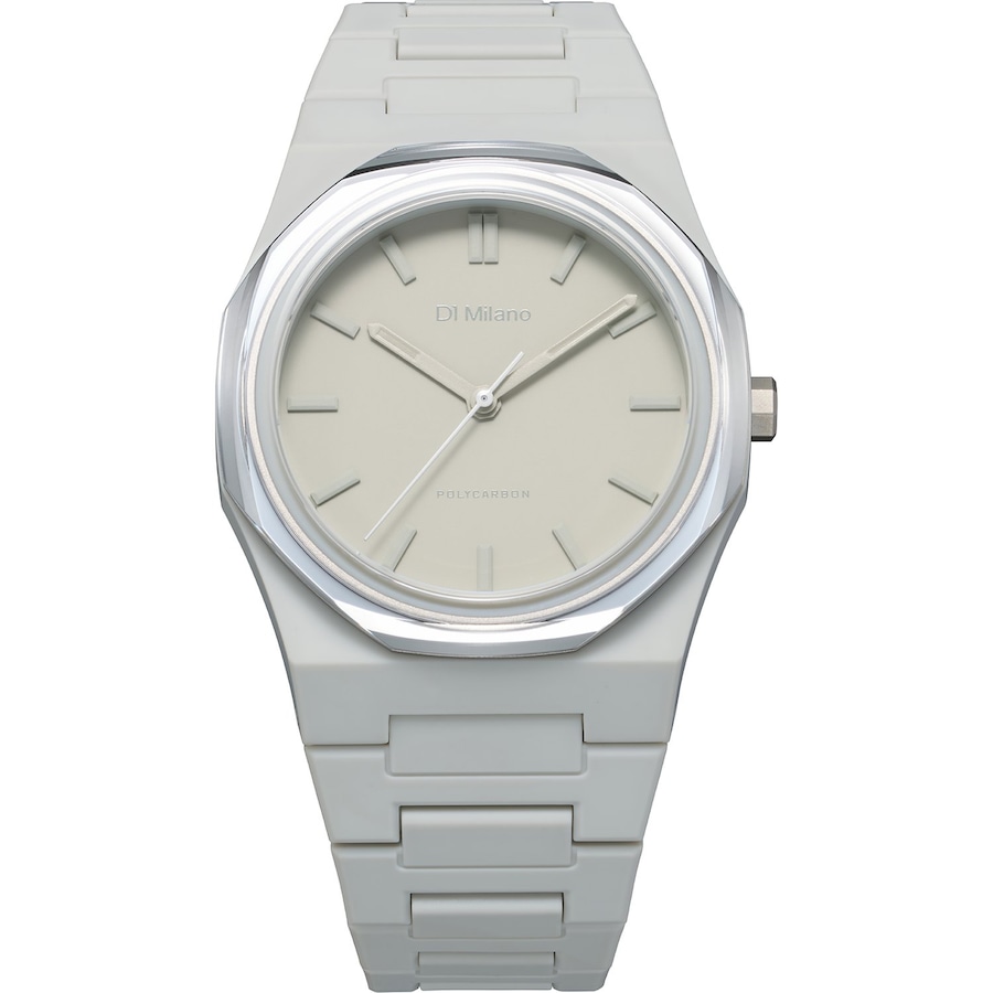 D1 Milano Unisexuhr Polycarbonat beige, hellgrau Damen