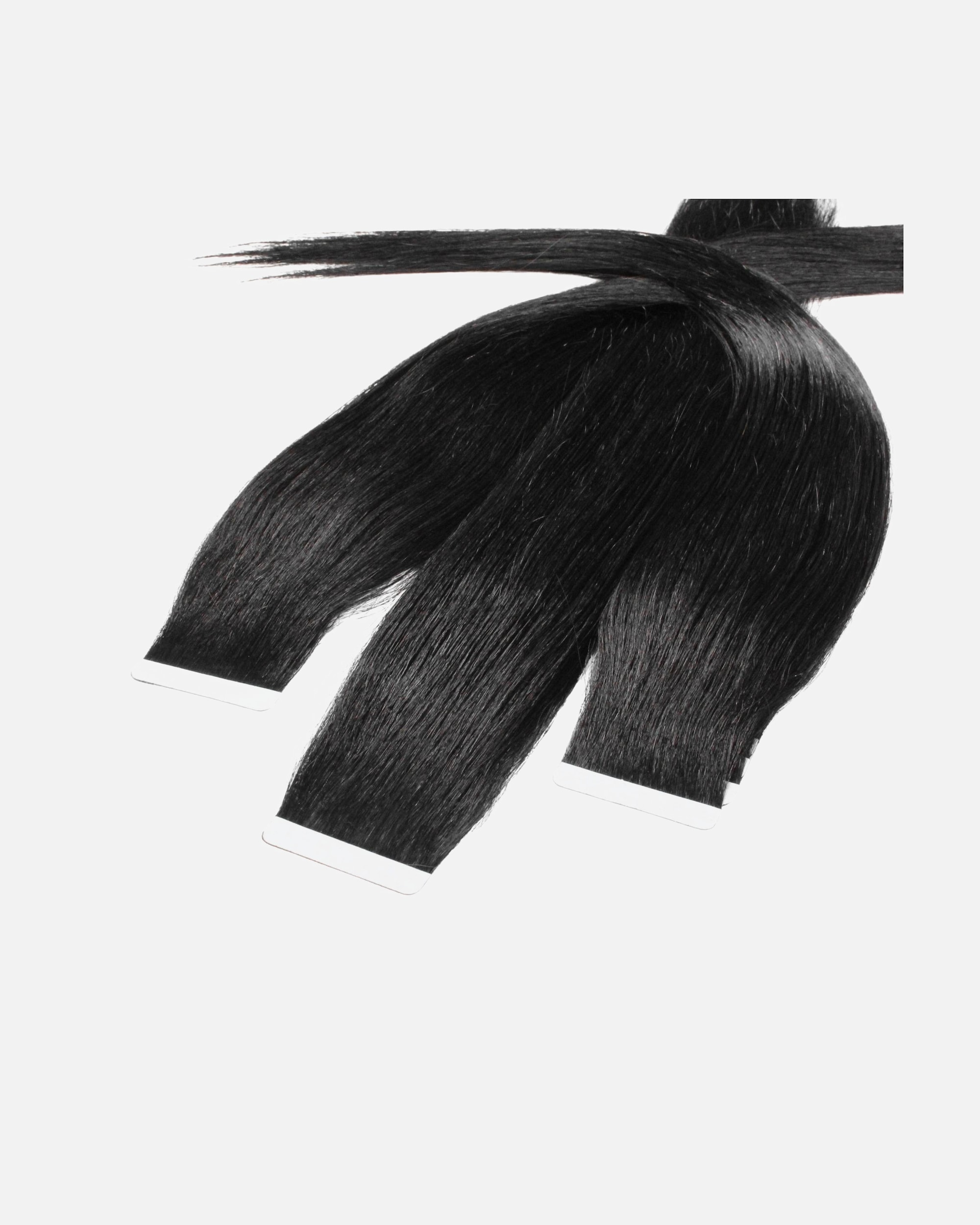 Extensions für Weiblich hair2heart Tape Extensions Echthaar #2/0 Schwarz 60cm