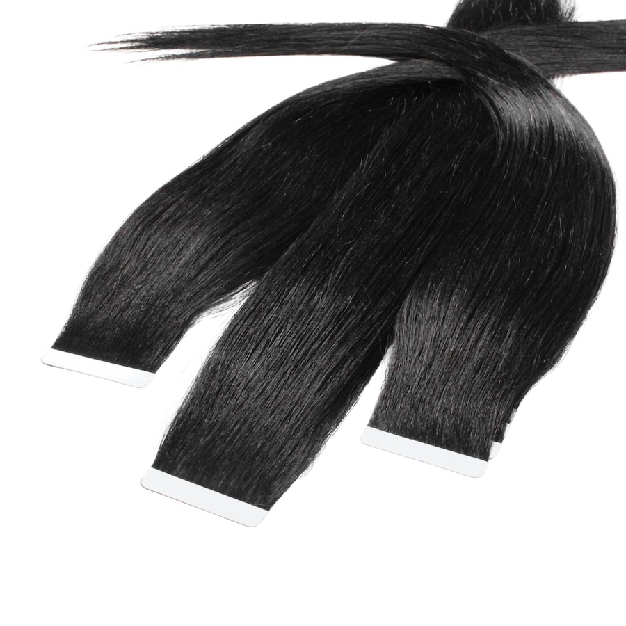 hair2heart Tape Extensions Echthaar #2/0 Schwarz 50cm Damen