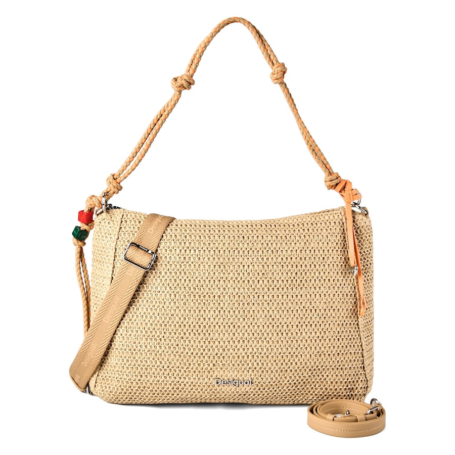 Desigual Half Schultertasche white Braun Damen