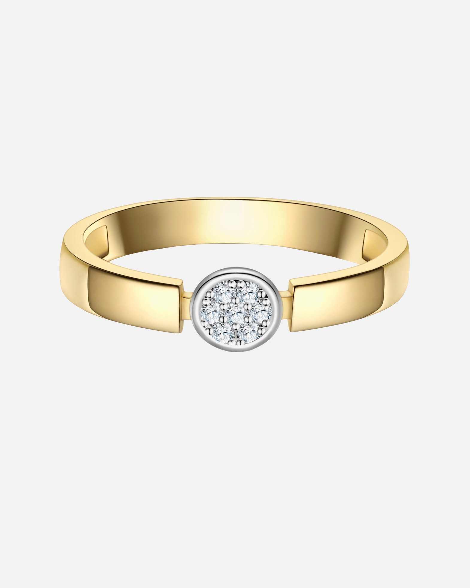 Ring für Weiblich Rafaela Donata Ring aus Sterling Silber in Silber/Gelbgold mit Zirkonia 50