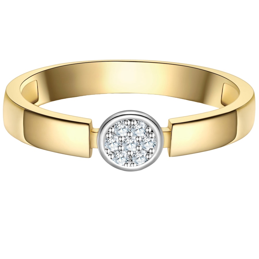 Rafaela Donata Ring aus Sterling Silber in Silber/Gelbgold mit Zirkonia 60 Damen