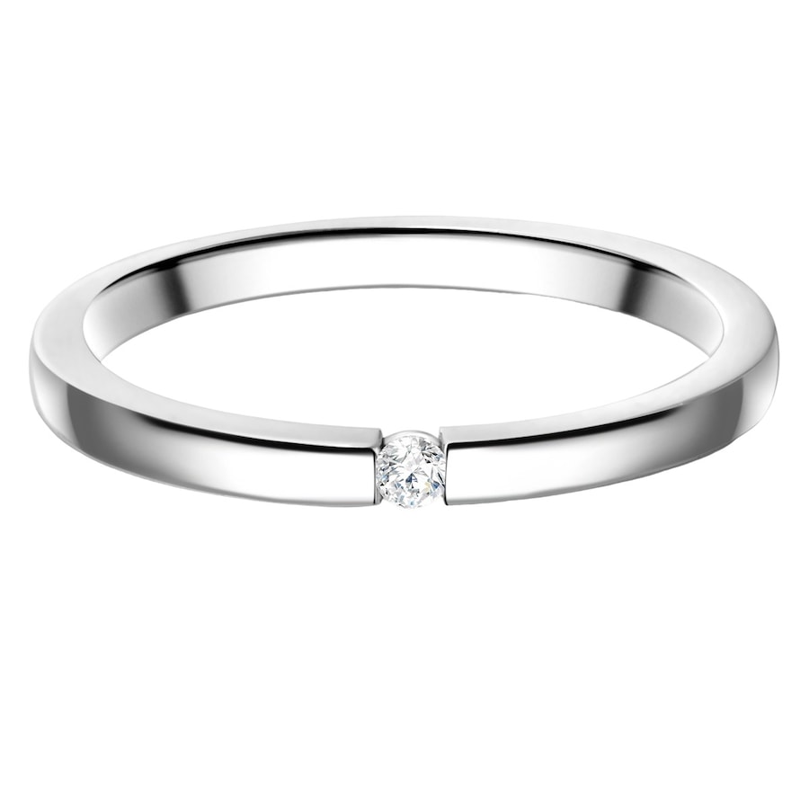 Glanzstücke München Ring aus Sterling Silber in silber mit Zirkonia 48 Damen