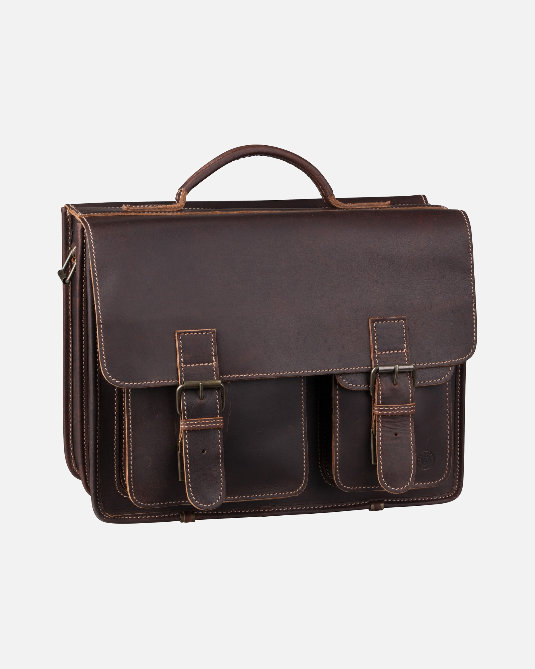 Laptoptasche für Männlich Greenburry Aktentasche Buffalo 1128 Mappe XXL Brown